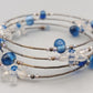 Titel Stilvolles Perlen Armband in Blau und Weiß