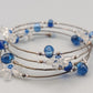 Titel Stilvolles Perlen Armband in Blau und Weiß