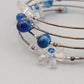 Titel Stilvolles Perlen Armband in Blau und Weiß