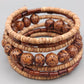 Stilvolles Holzperlen Armband Flexibler  im Boho Stil