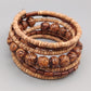 Stilvolles Holzperlen Armband Flexibler  im Boho Stil
