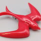 Schöne Schwalben Brosche in Rot Vintage Stil