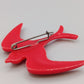 Schöne Schwalben Brosche in Rot Vintage Stil