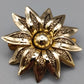 Elegante Vintage Blumen Brosche Goldfarbe