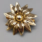 Elegante Vintage Blumen Brosche Goldfarbe