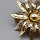 Elegante Vintage Blumen Brosche Goldfarbe