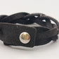 Stilvolles Wickel Armband in Schwarz mit Strasssteinen