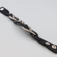 Stilvolles Wickel Armband in Schwarz mit Strasssteinen