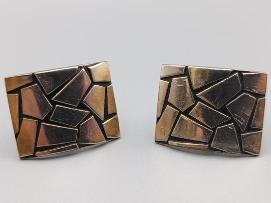 Moderne Vintage Manschettenknöpfe Mosaik Design