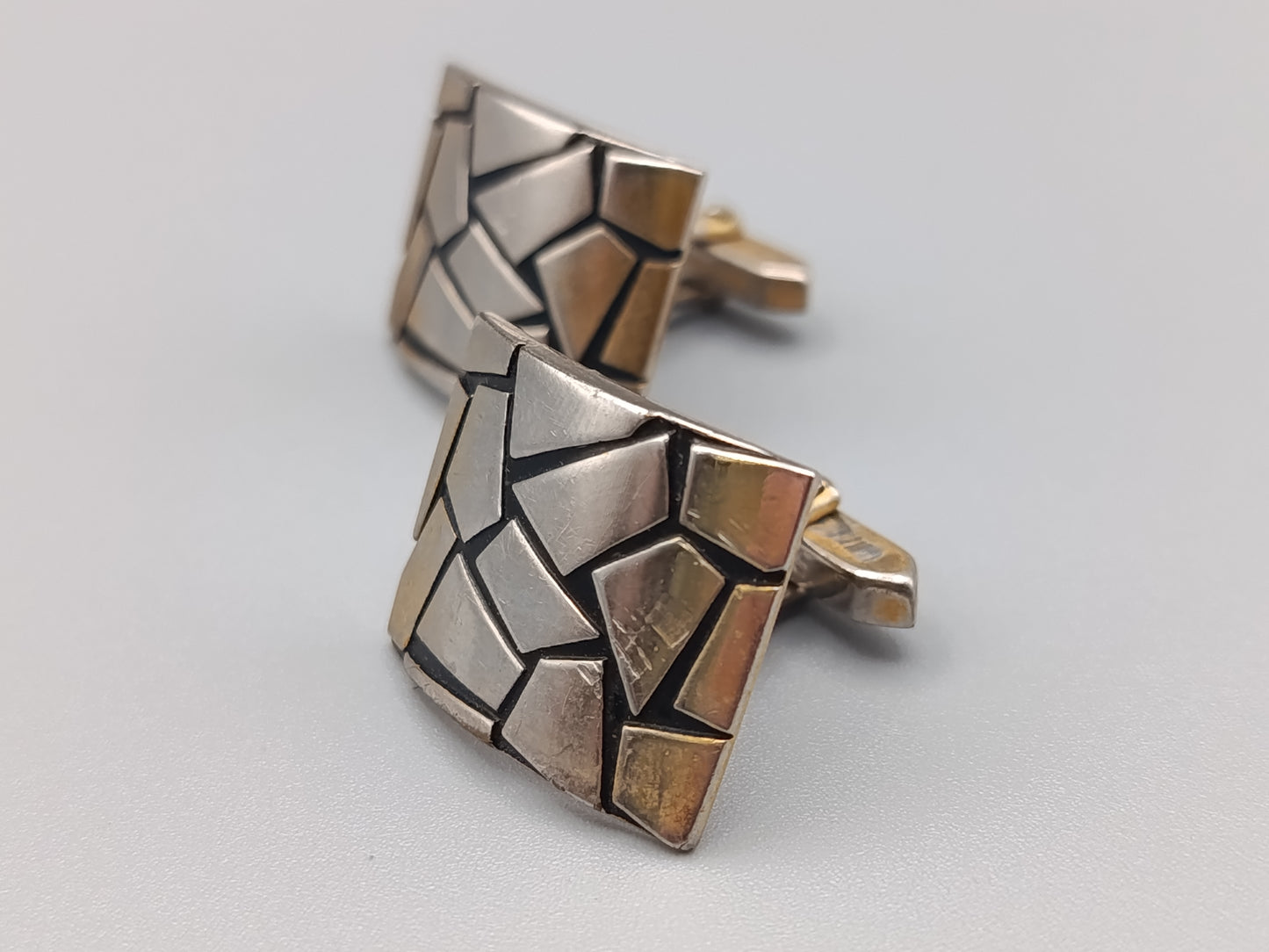 Moderne Vintage Manschettenknöpfe Mosaik Design