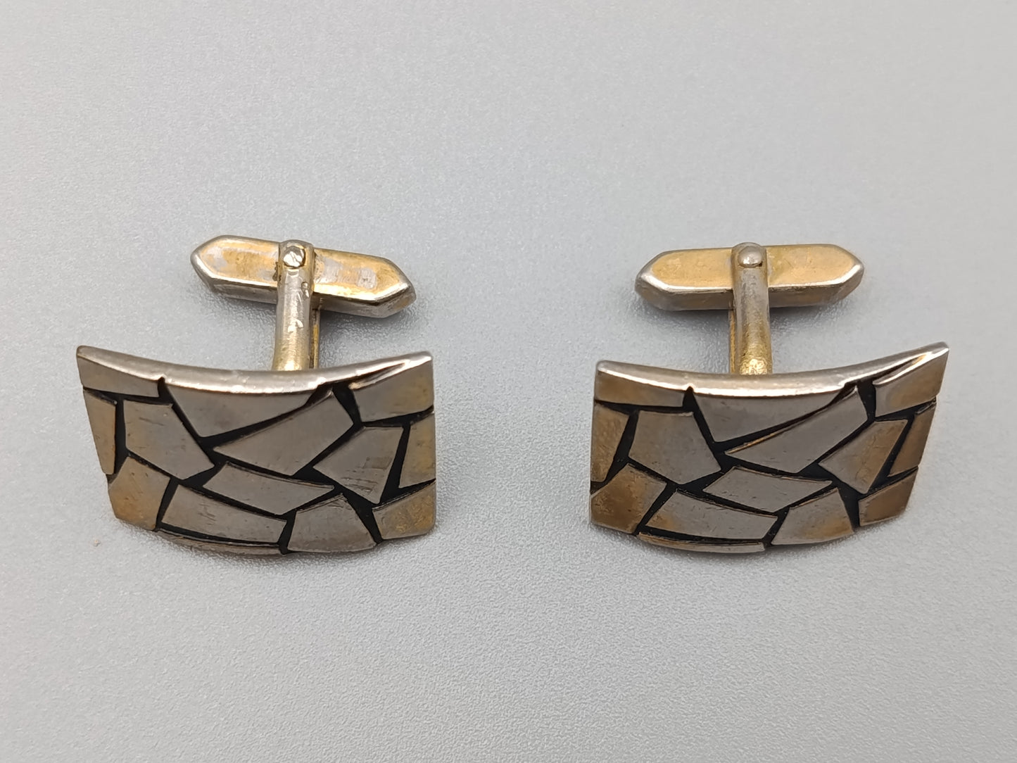 Moderne Vintage Manschettenknöpfe Mosaik Design