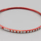 Schmaler Vintage Armreif in Rot mit Punkt Dekor