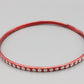 Schmaler Vintage Armreif in Rot mit Punkt Dekor