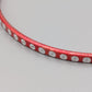 Schmaler Vintage Armreif in Rot mit Punkt Dekor