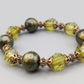 Elegantes Damen Armband Olivgrüne Perlen