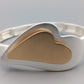 Modernes Bicolor Herz Armband Elastisches Design