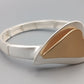 Modernes Bicolor Herz Armband Elastisches Design