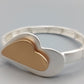 Modernes Bicolor Herz Armband Elastisches Design