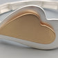 Modernes Bicolor Herz Armband Elastisches Design