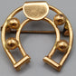 Klassische Hufeisen Brosche Goldfarbenes Vintage