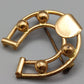 Klassische Hufeisen Brosche Goldfarbenes Vintage