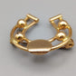 Klassische Hufeisen Brosche Goldfarbenes Vintage