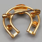 Klassische Hufeisen Brosche Goldfarbenes Vintage