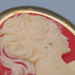 Elegante Kamee Brosche Klassisches Vintage