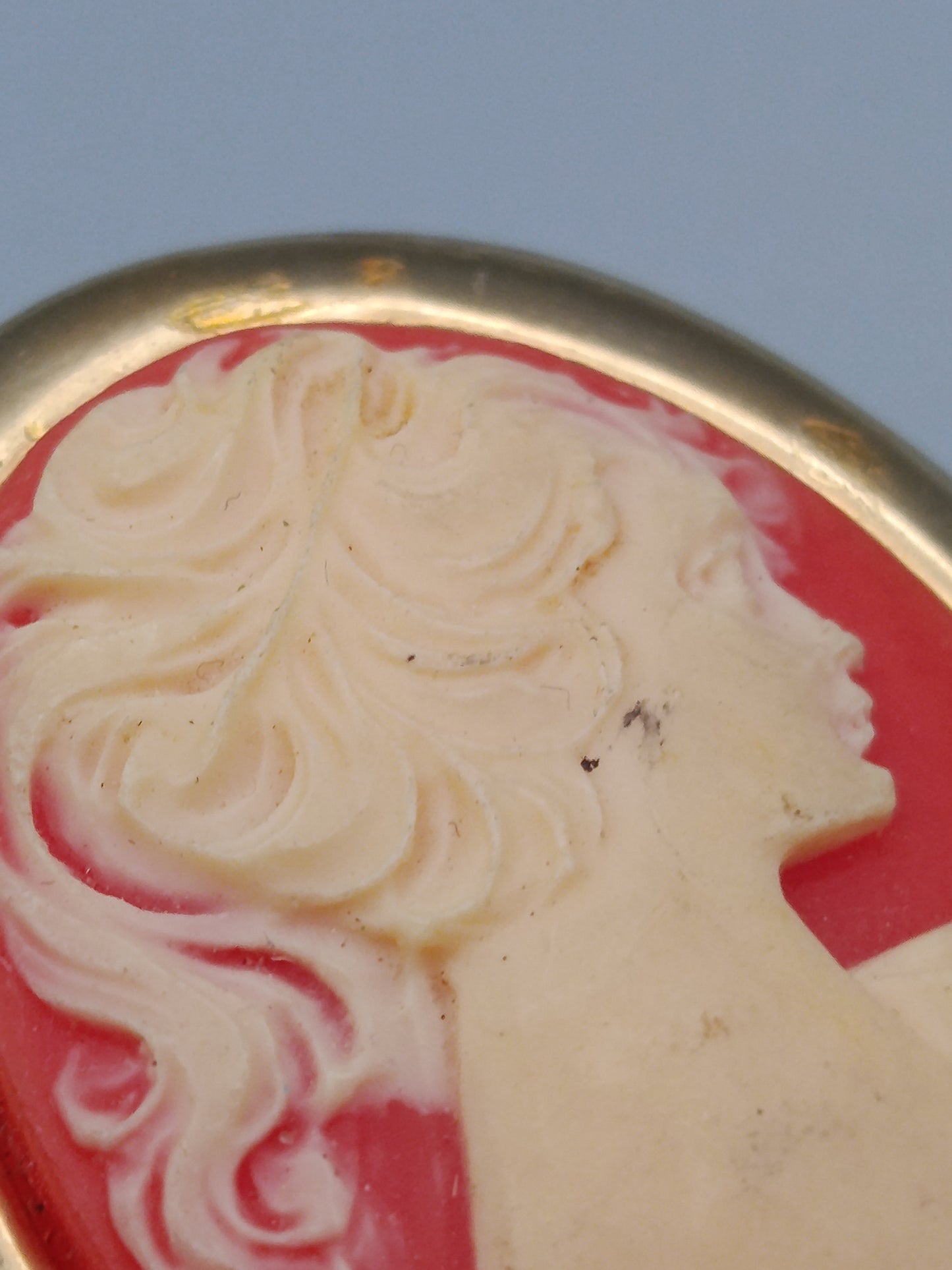 Elegante Kamee Brosche Klassisches Vintage