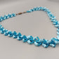 Blaue Vintage Perlenkette Halskette mit Glasperlen