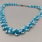 Blaue Vintage Perlenkette Halskette mit Glasperlen