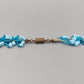 Blaue Vintage Perlenkette Halskette mit Glasperlen