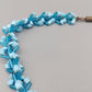 Blaue Vintage Perlenkette Halskette mit Glasperlen