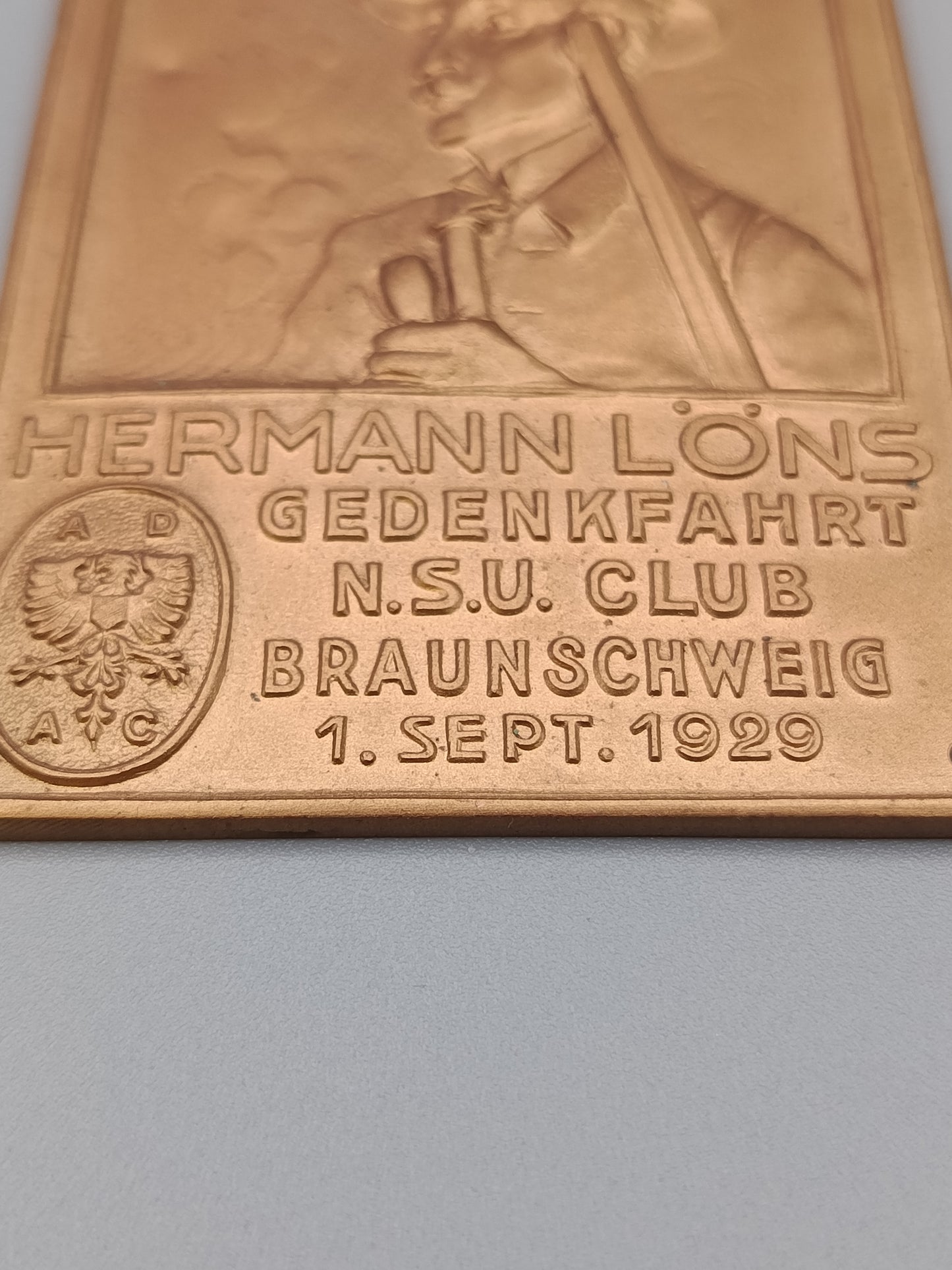 Hermann Löns Plakette 1929 Antike NSU Club