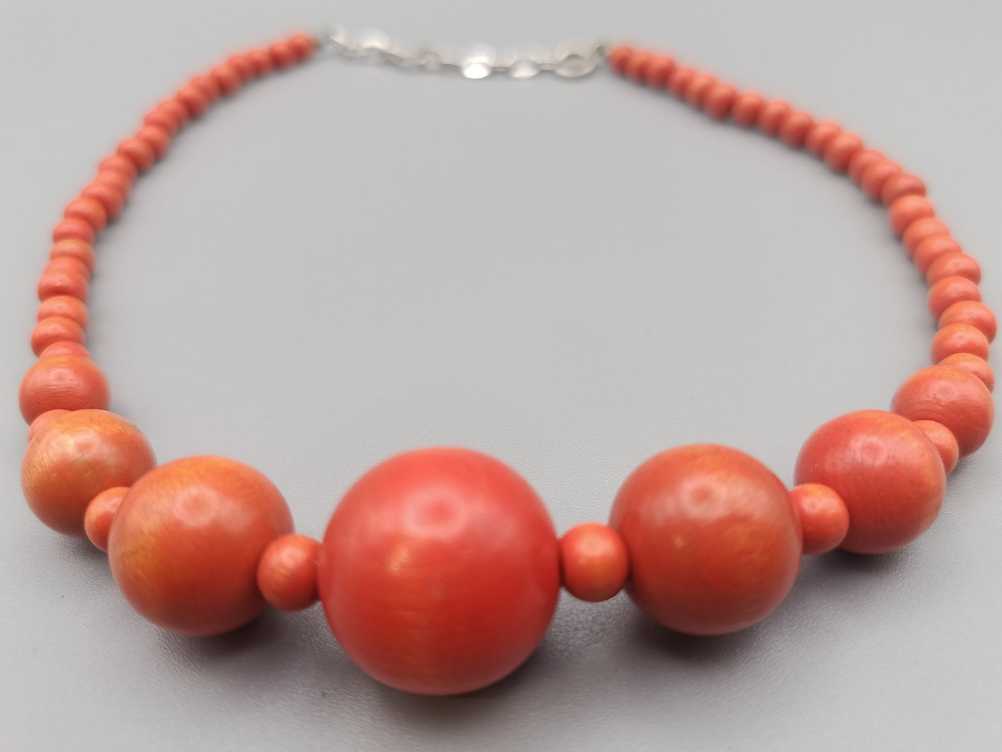 Modische Holz Perlenkette Statement Hals Kette