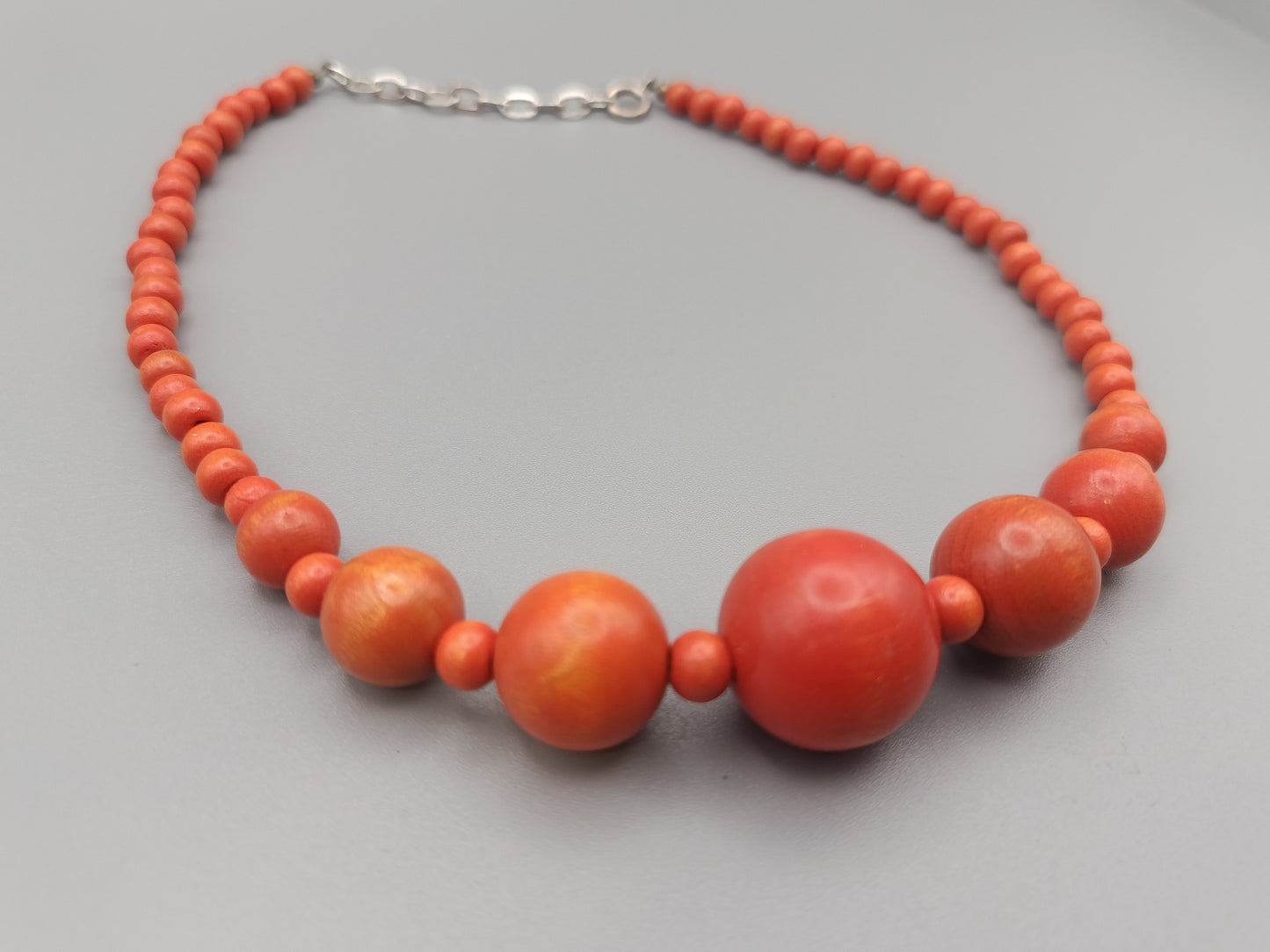 Modische Holz Perlenkette Statement Hals Kette