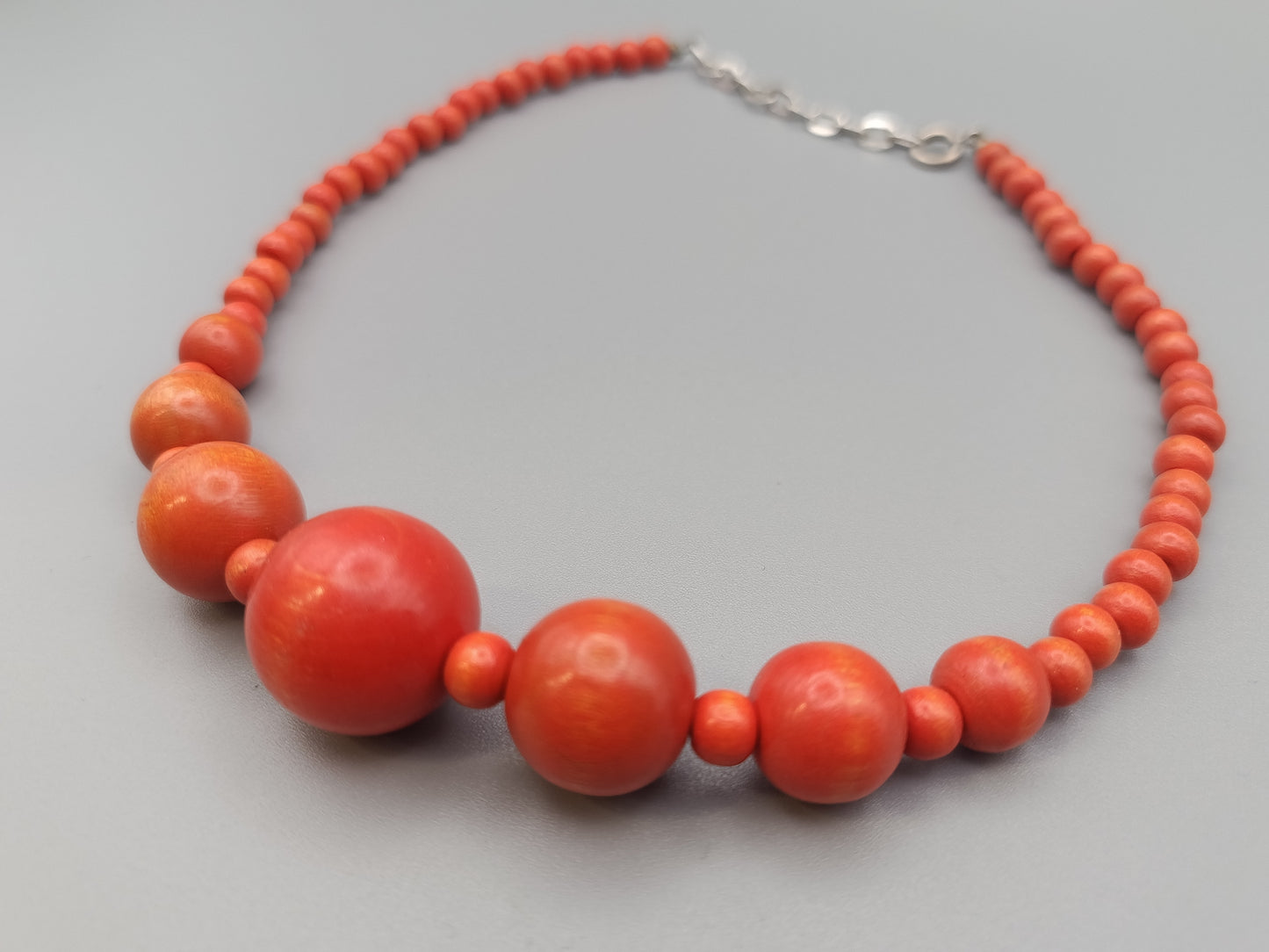 Modische Holz Perlenkette Statement Hals Kette