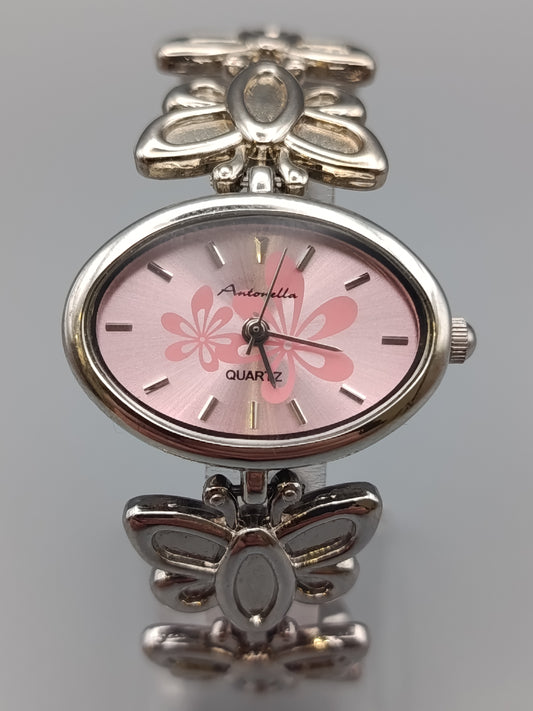 Antonella Damen Uhr Elegantes Schmetterling in Rosa