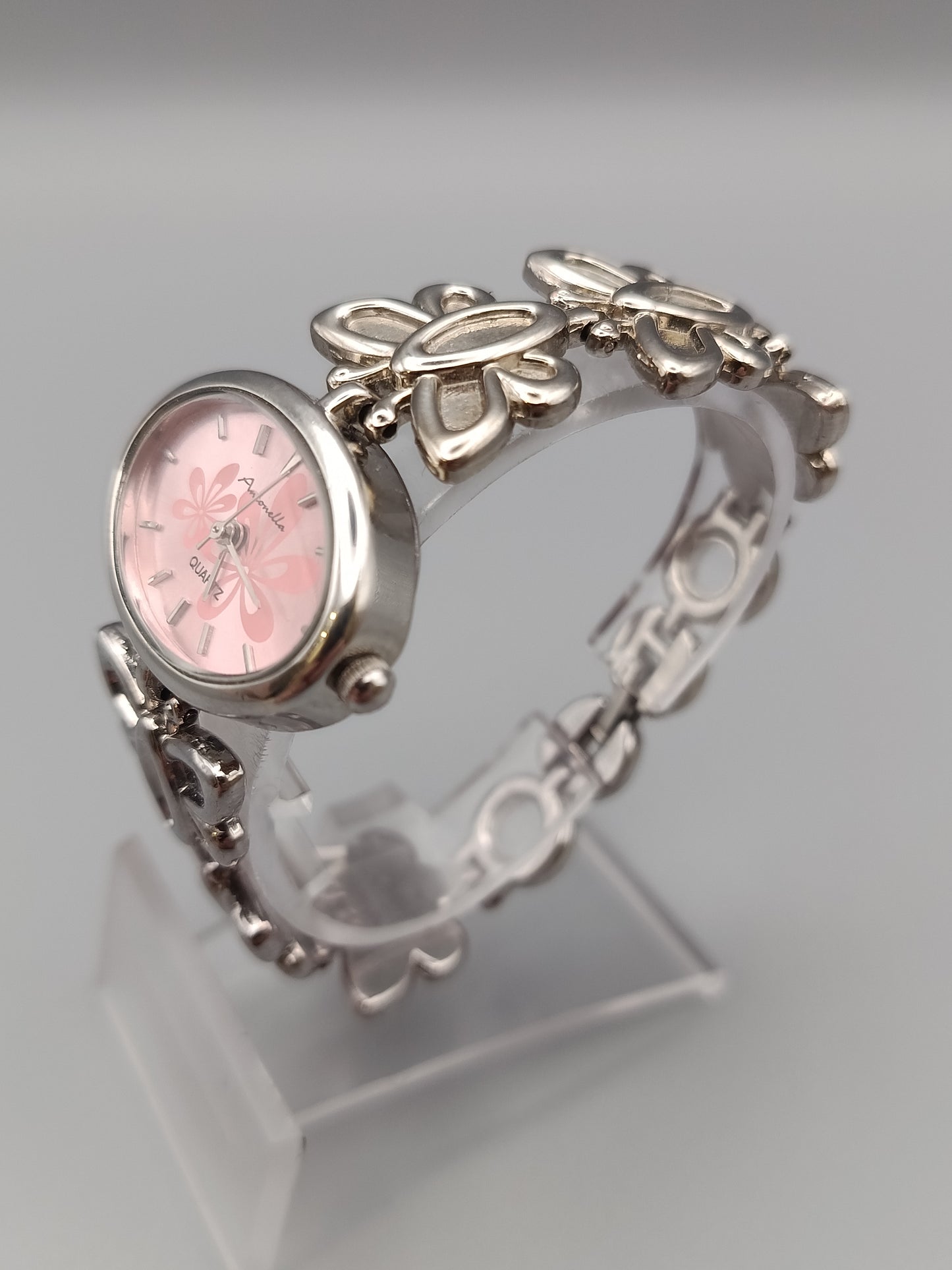 Antonella Damen Uhr Elegantes Schmetterling in Rosa
