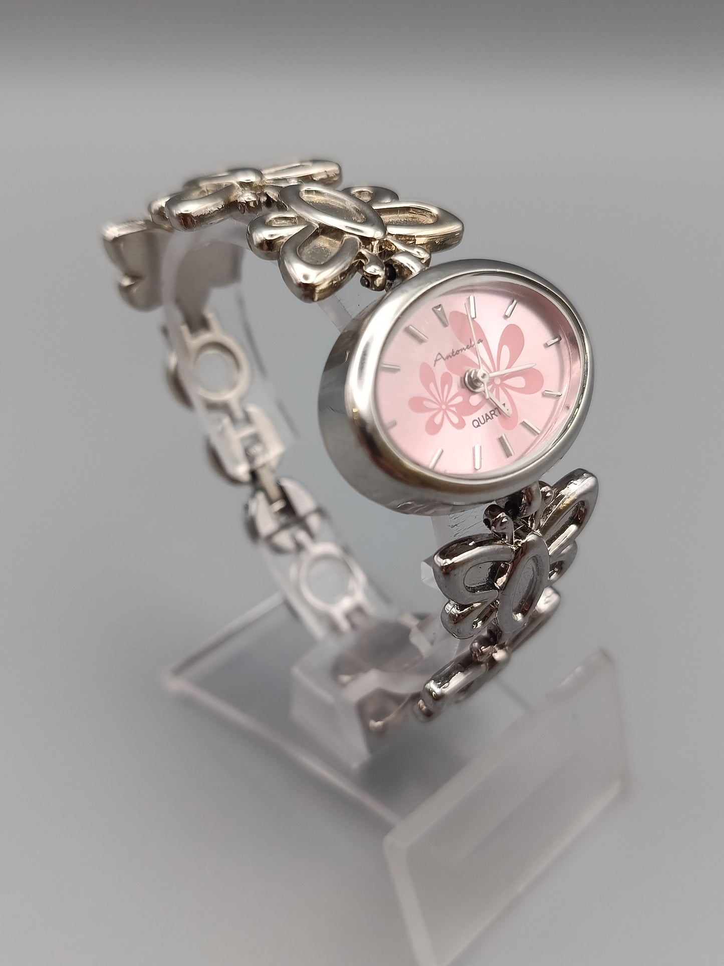 Antonella Damen Uhr Elegantes Schmetterling in Rosa