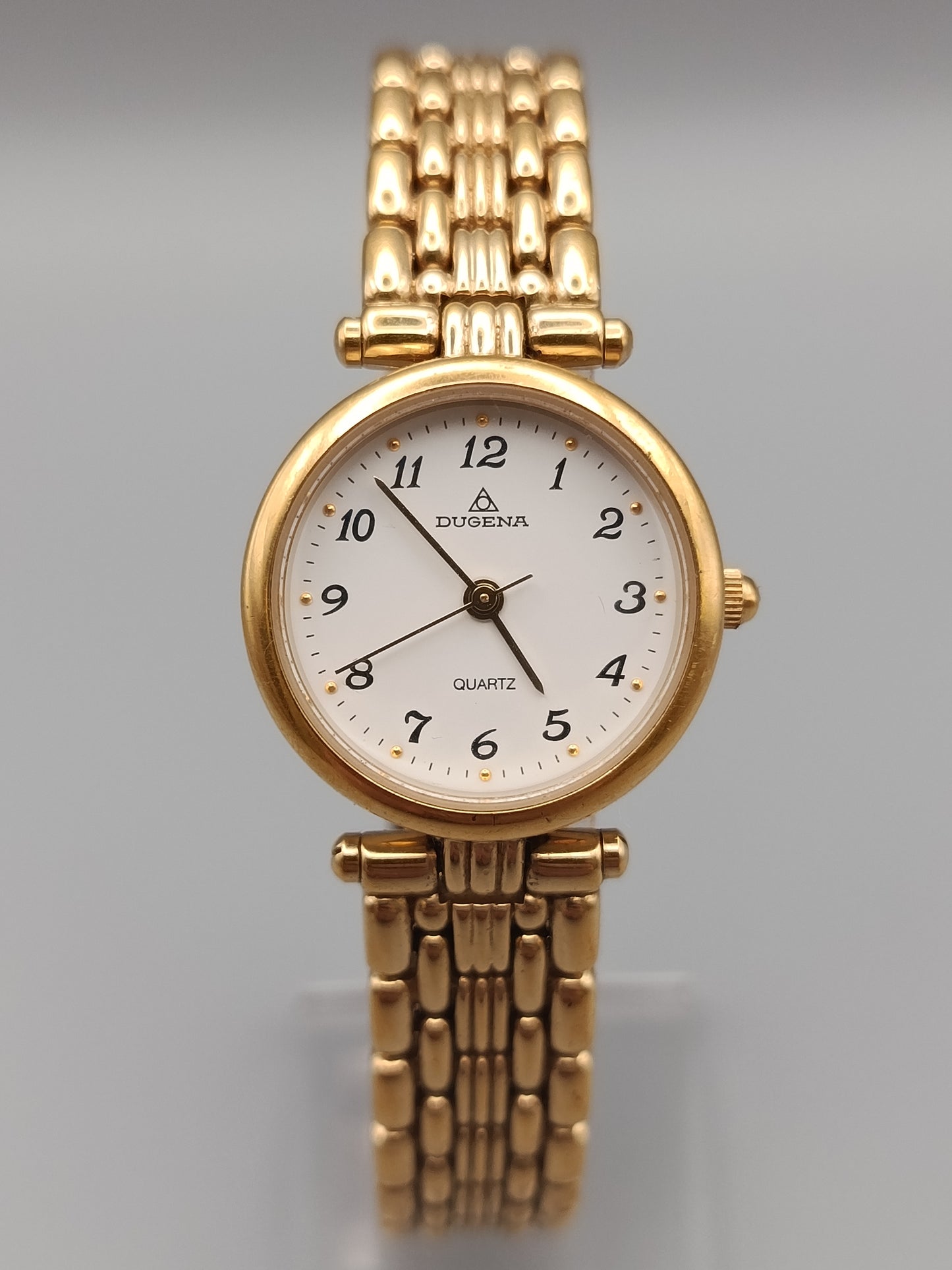 Dugena Damen Uhr Elegantes Design in Goldoptik