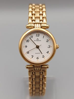 Dugena Damen Uhr Elegantes Design in Goldoptik