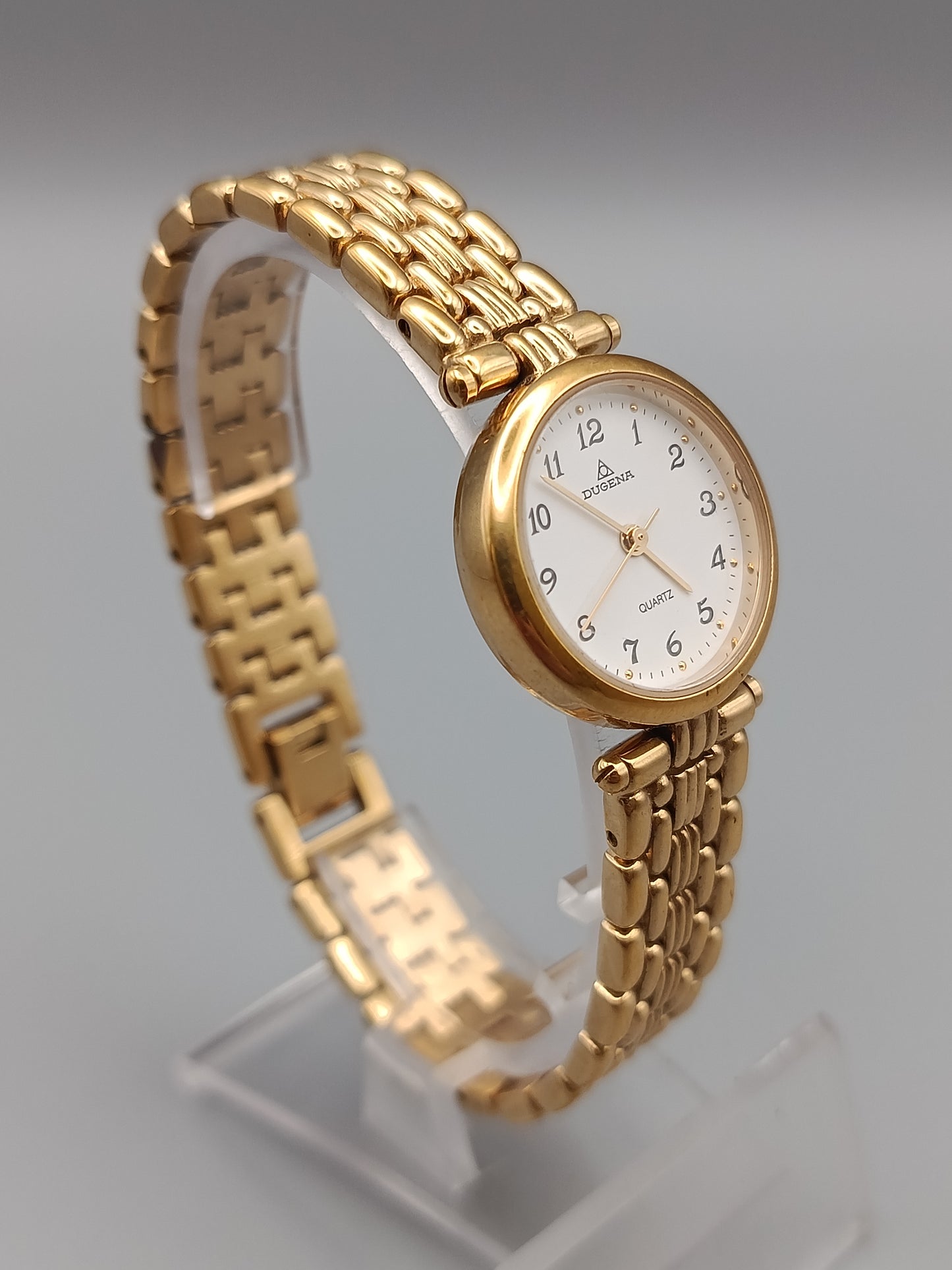 Dugena Damen Uhr Elegantes Design in Goldoptik