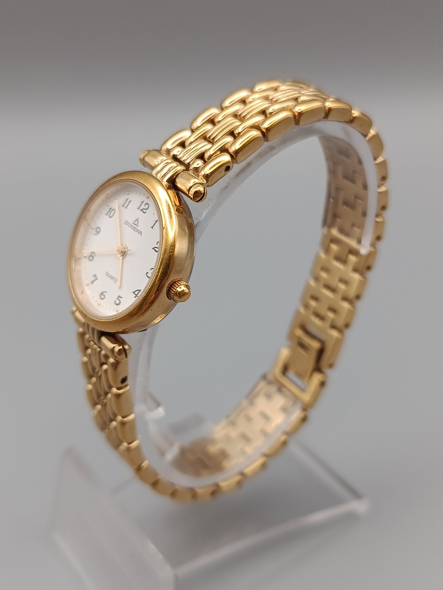 Dugena Damen Uhr Elegantes Design in Goldoptik