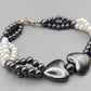 Elegantes Hämatit Herz Armband Modisches Design
