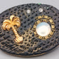 Brosche mit Palmen Motiv Tropisches Vintage Design