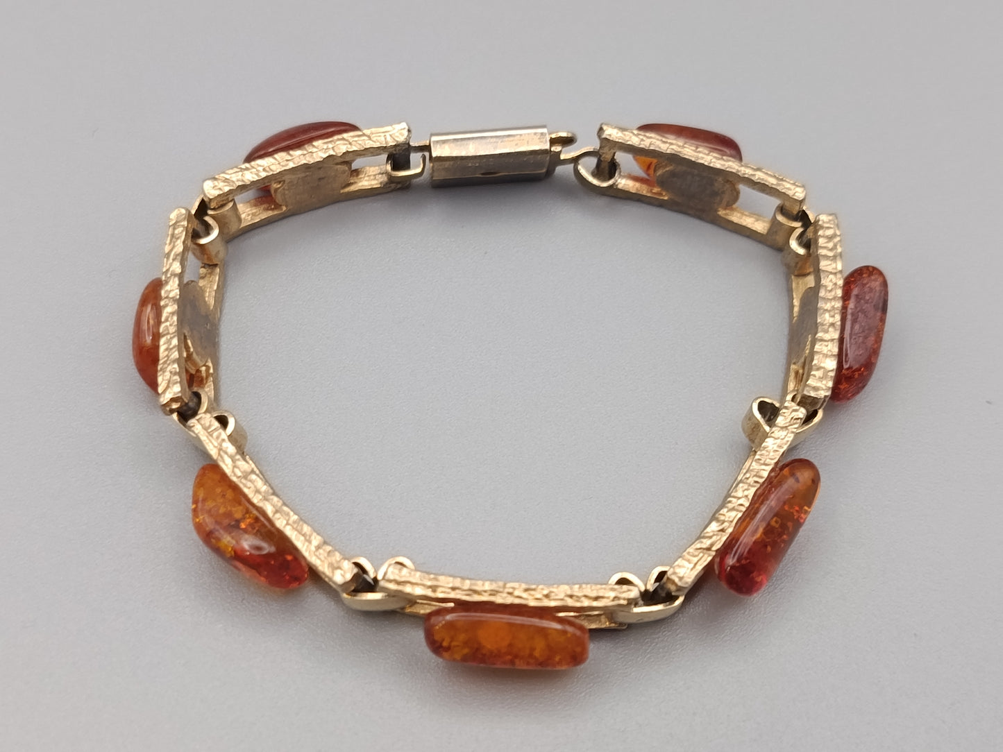 Elegantes Bernstein Gliederarmband Vintage Design