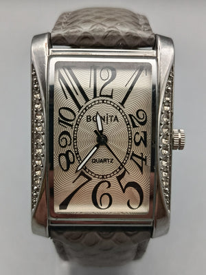 Elegante Bonita Damen Uhr Design mit Strass Besatz