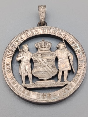 Historischer Münz Anhänger Sachsen Thaler 1864