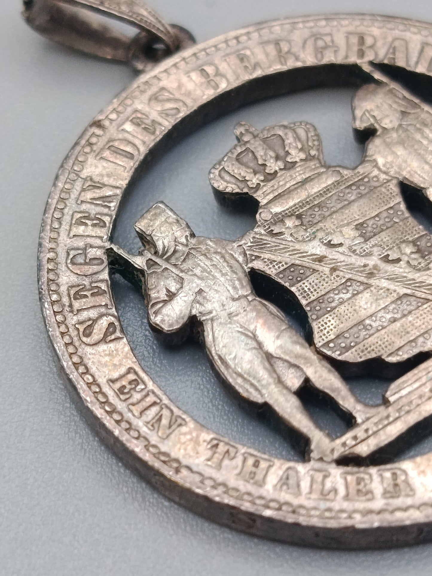 Historischer Münz Anhänger Sachsen Thaler 1864